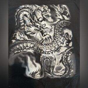 Men’s Laughlin Nevada River Run 2012 Dragon Motorcycle Tattoo Black Graphic Tee.